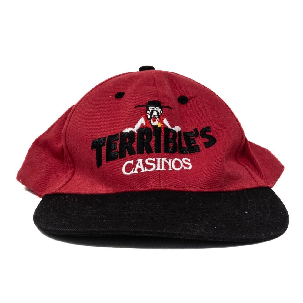 Vintage Nevada Las Vegas Gasoline Terrible's Casinos Red & Black Snapback Hat